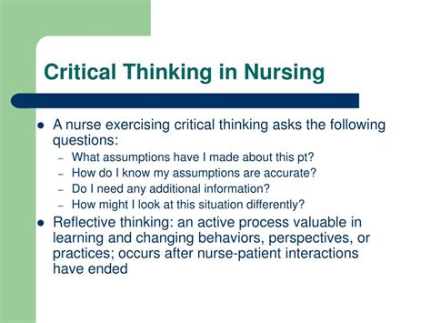 examples of critical analysis in nursing